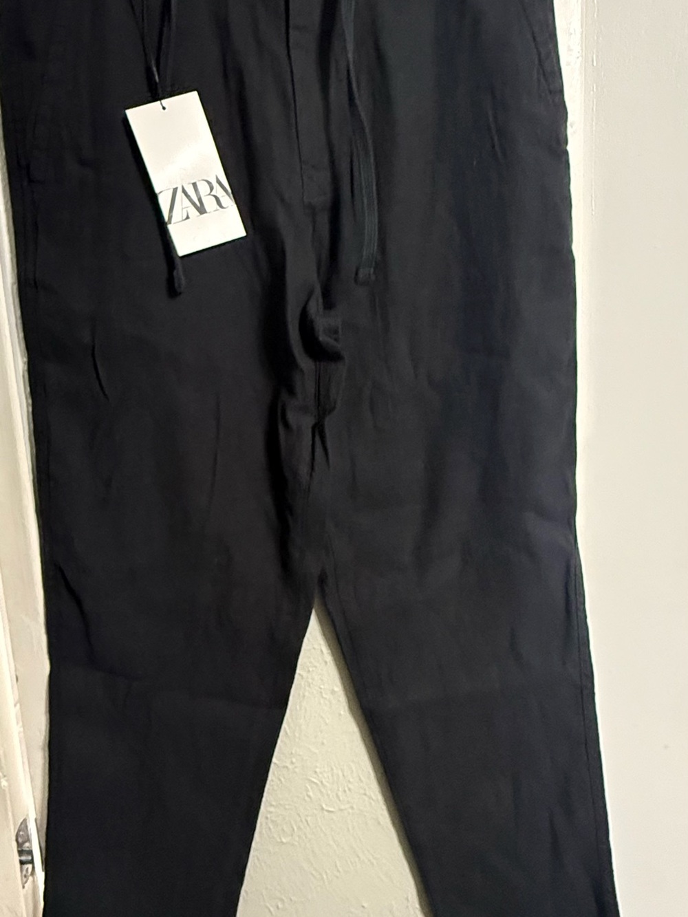 Zara Black Drawstring pant Trousers
